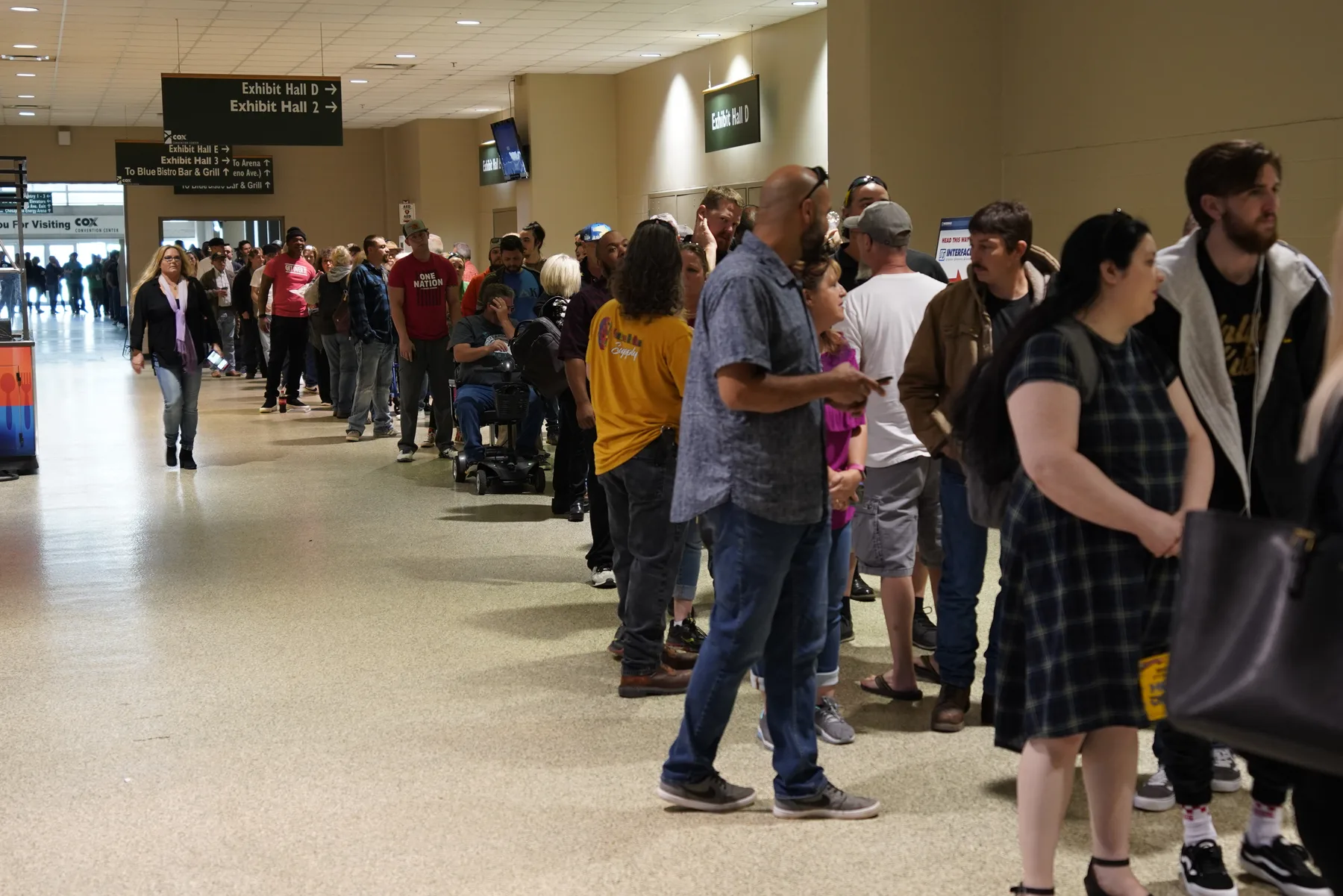 CannaCon attendees checking in and entering the show.