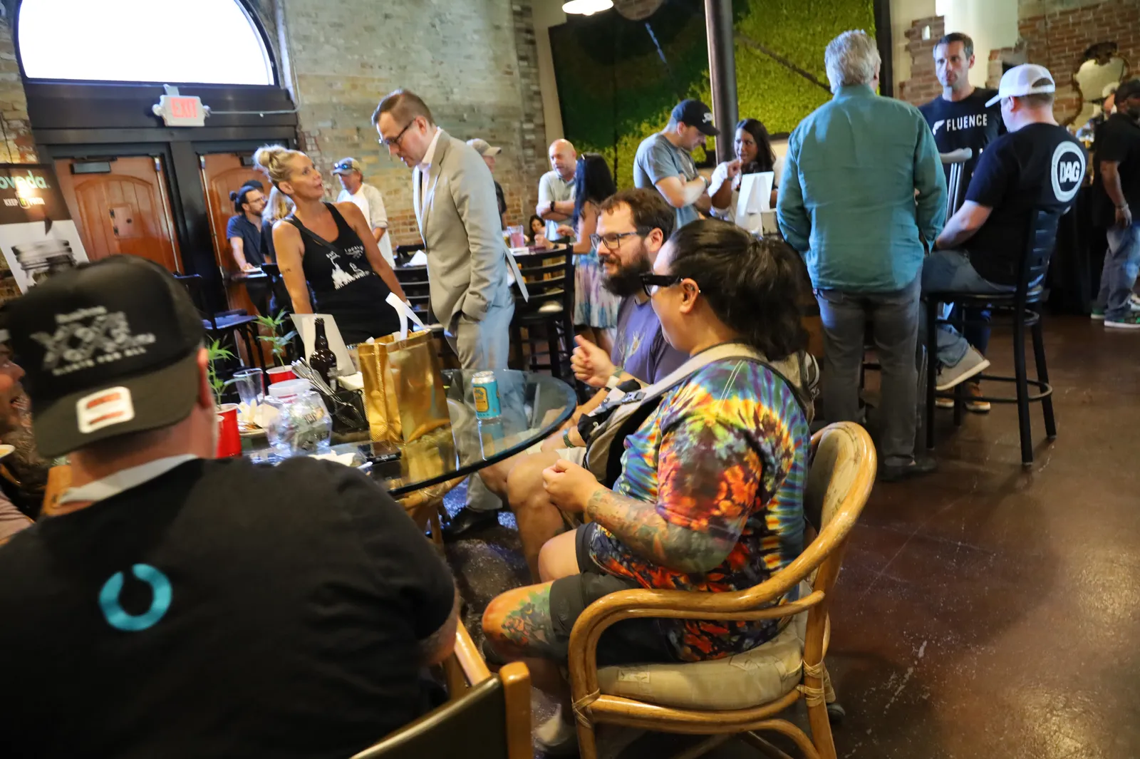 CannaCon attendees gathered for conversation at a community event