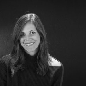 woman black and white headshot